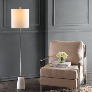 Lincoln 62.5" Marble/Metal LED Floor Lamp - JONATHAN Y